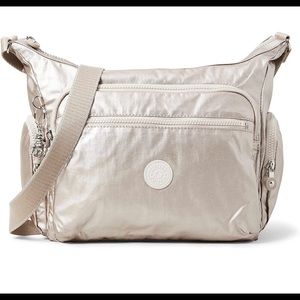 Kipling Gabbie Rose Silver Metallic Cargo Crossbody
